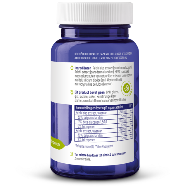 Reishi duo extract 60 Vegetarische capsules