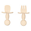Babybesteck Silikon beige 1 Set