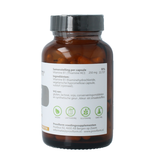 Vitamina B1 tiamina 250 mg 100 Cápsulas vegetarianas