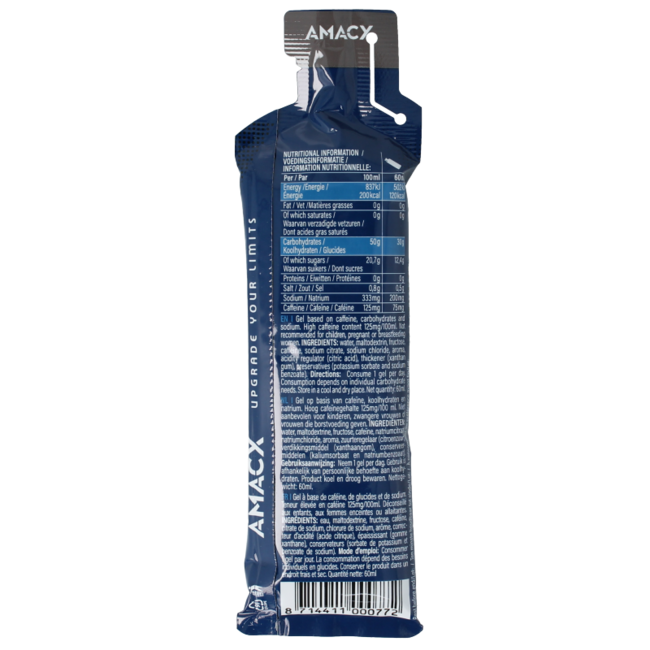 Gel de bebida energética cola cafeína 60 mililitros