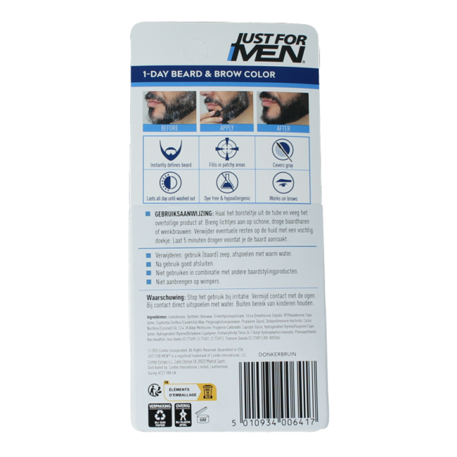 Tinte para barba / cejas marrón oscuro 9 mililitros
