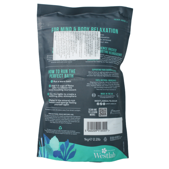 Sels de bain wellbeing relax 1000 Grammes