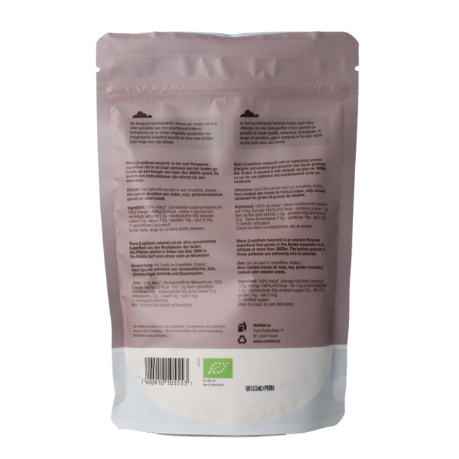 Poudre de maca brute bio 200 Grammes