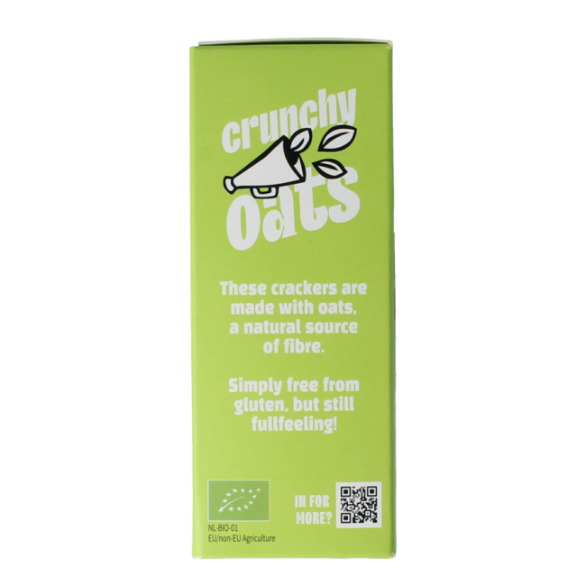 Oat cracker natural free from gluten organic 100 Gram