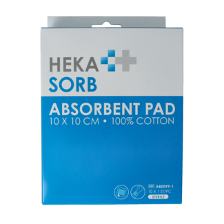 Hekasorb Saugkompresse 10x10 cm steril 10 Stück