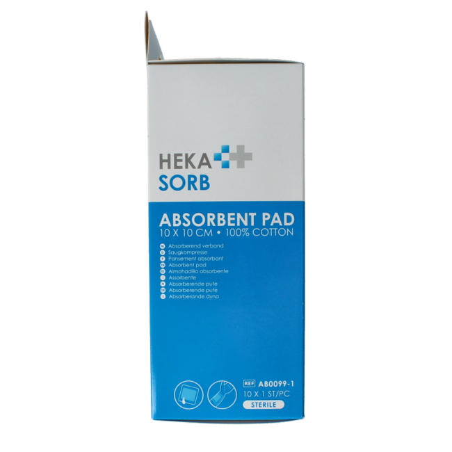 Absorbent dressing 10x10cm sterile 10 Pieces