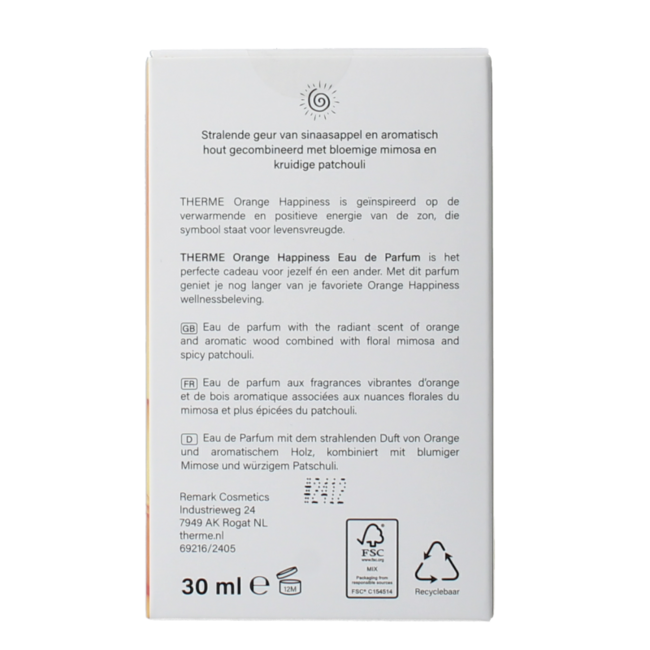 Orange happiness eau de parfum 30 Millilitres