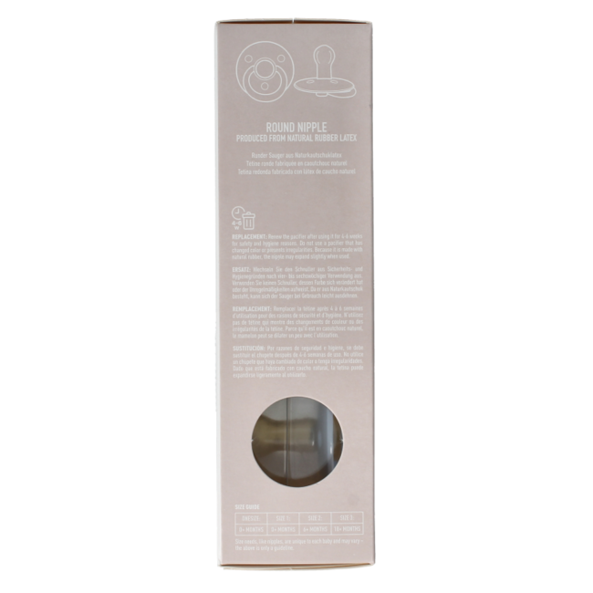 Chupete talla 2 iron / baby blue caucho natural 2 Unidades