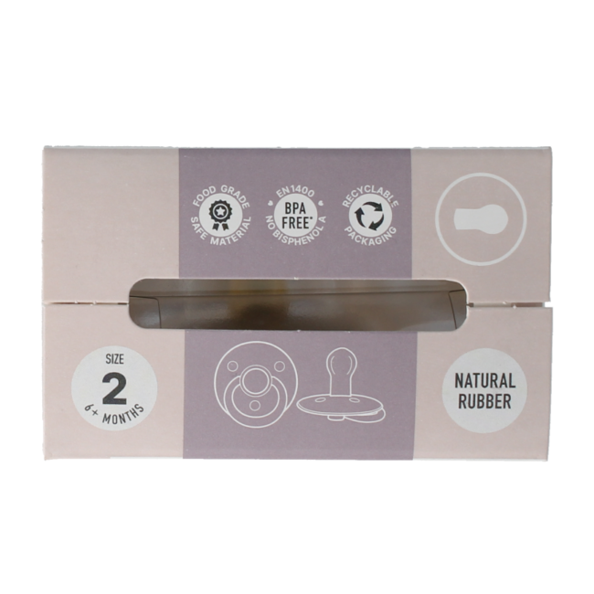 Ciuccio taglia 2 iron / baby blue in gomma naturale 2 Pezzi