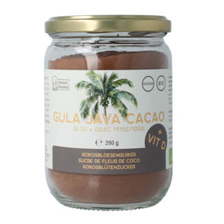 Amanprana Gula java cacao con vitamina D 390 gramos