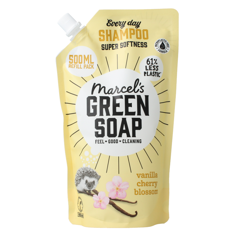 Marcel's Green Soap Shampoo vaniglia e fiori di ciliegio ricarica 500 Millilitri