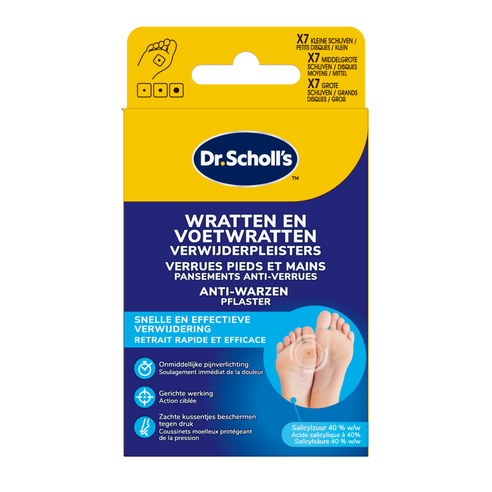 Dr. Scholl's Wratten en voetwratten verwijderpleisters 21 Stuks