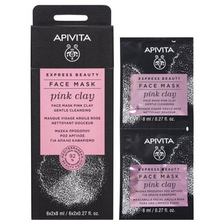 APIVITA Mascarilla facial Express arcilla rosa 8 Milliliter