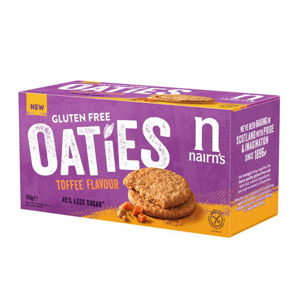 Nairns Oaties al toffee senza glutine 160 Gram