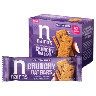 Nairns Barritas de avena crujientes pasas manzana 160 gramos