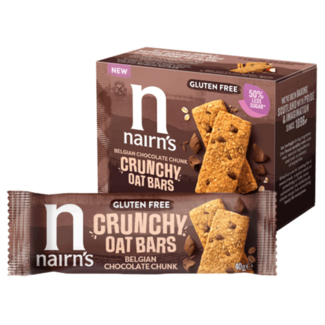 Nairns Crunchy oat bars Belgian chocolate gluten-free 160 Gram