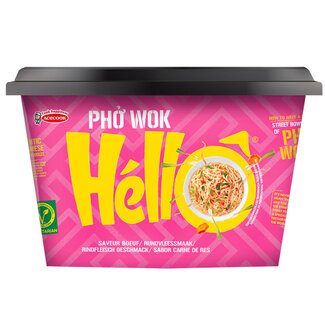 Hello Pho Pho wok instantané goût bœuf sans gluten 76 grammes