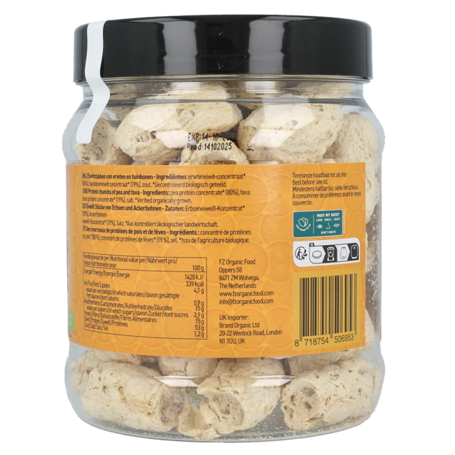 Protein chunks pea & fava bean organic 100 Gram