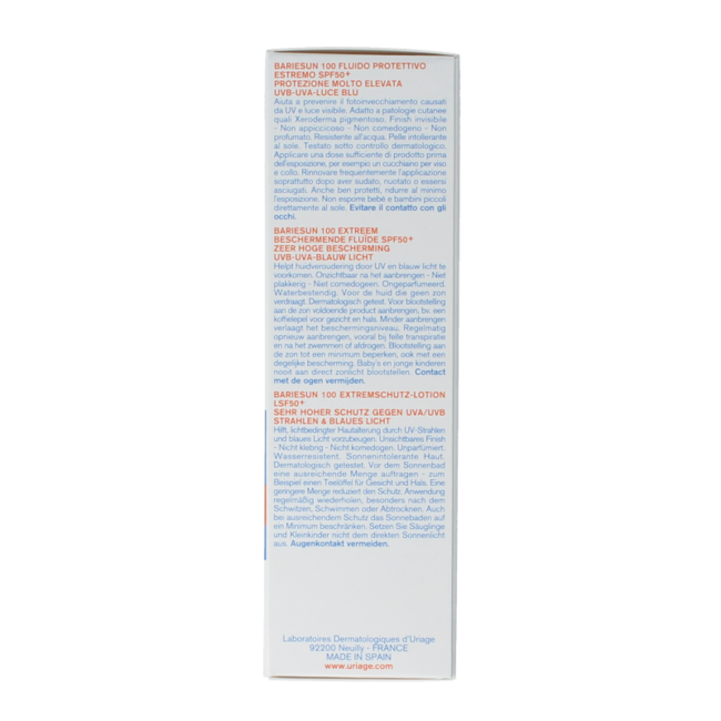 Bariesun 100 fluido SPF50+ 50 mililitros