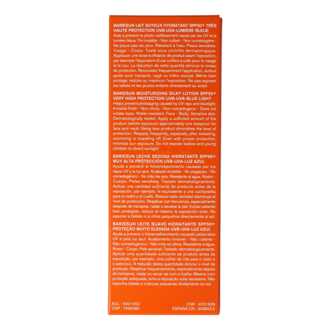 Bariesun jedwabiste mleczko SPF50 100 mililitrów