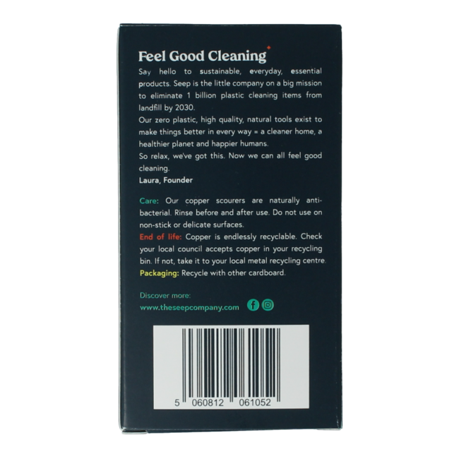 Koperen schuursponzen 2 Stuks