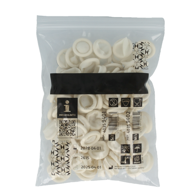 Vingercondoom latex maat S 100 Stuks