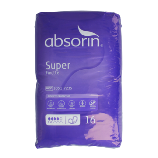 Absorin Comfort finette super 16 Pieces