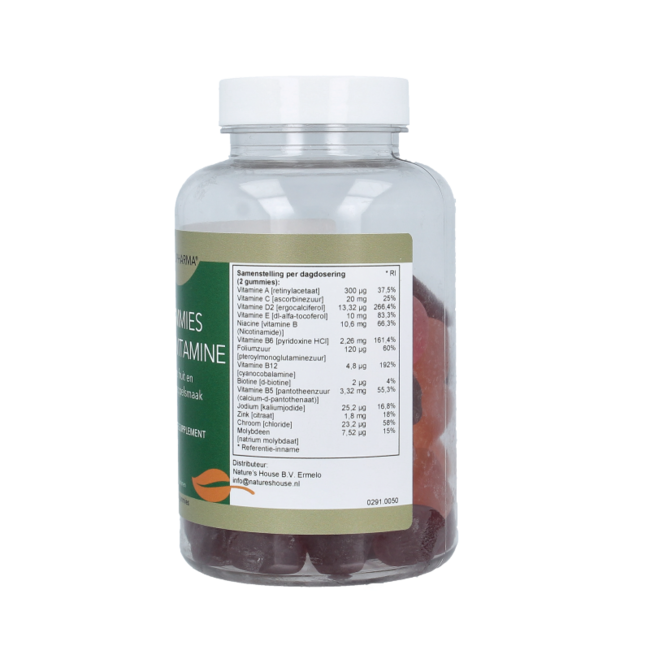 Multivitamin-Gummibärchen Rote Früchte/Orange 50 Gummibärchen