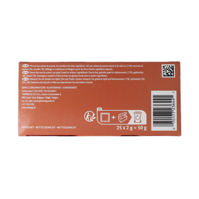 Apple cinnamon raisin 25 Zakjes