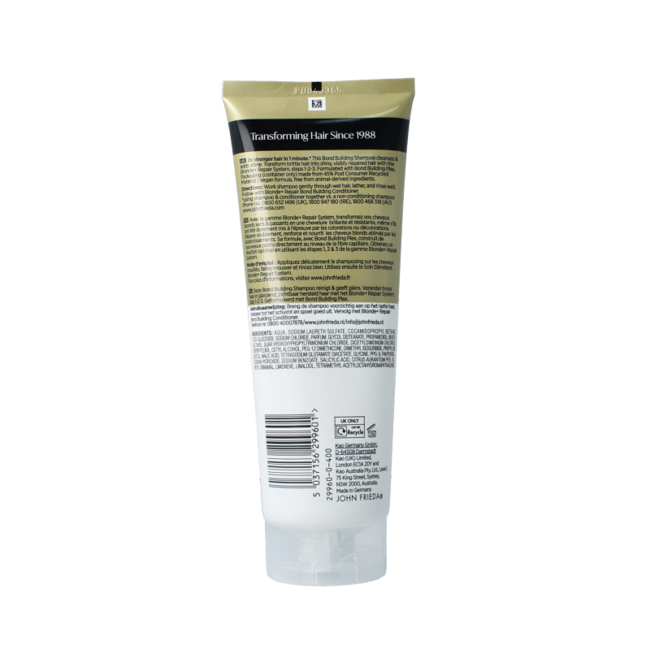 Blond+ repair bond building shampoo 250 millilitres
