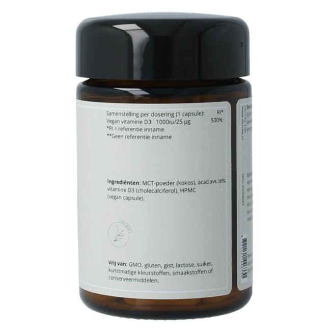 D3 1000 IU MCT Powder (Coconut) 60 Vegetarian Capsules