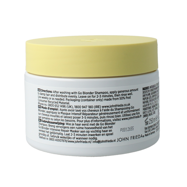 Mascarilla reparadora Go Blonder 250 ml