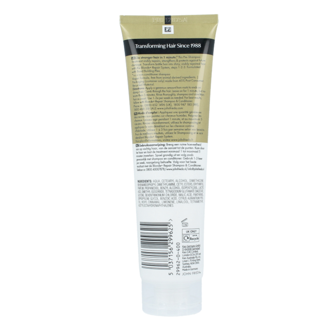 Pre-champú blonde+ repair bond building 100 mililitros