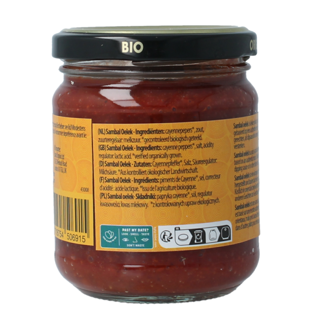 Sambal oelek bio 200 gramos