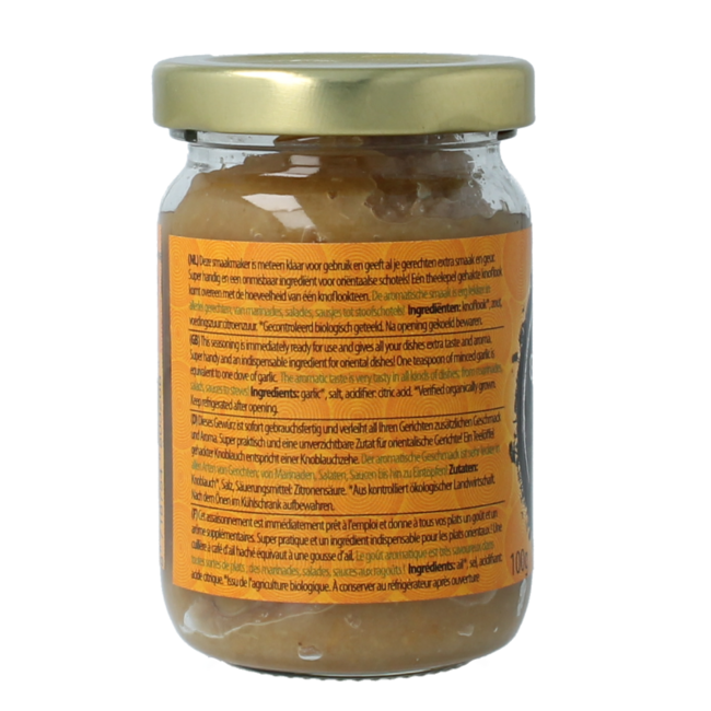 Gehakte knoflook bio 100 Gram