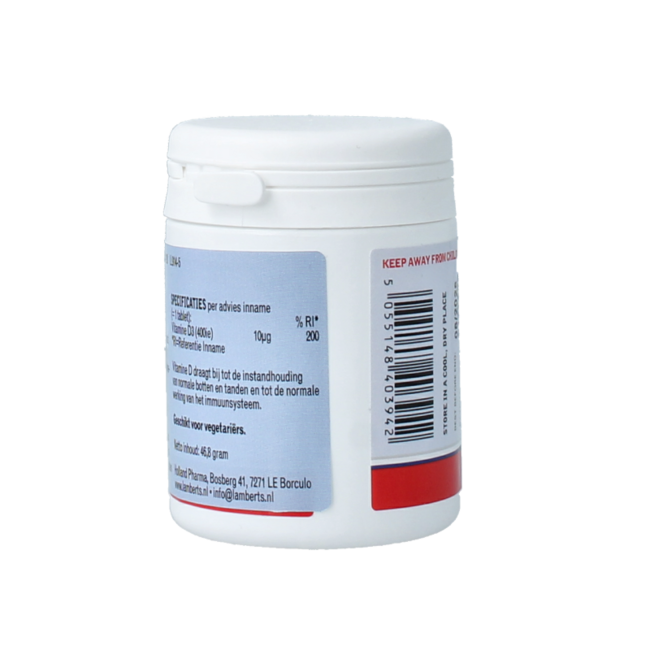 Vitamina D3 400 UI 120 comprimidos