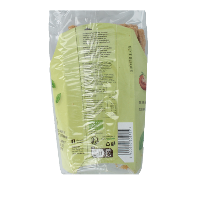 Stick per aperitivo pomodoro e basilico bio 60 grammi