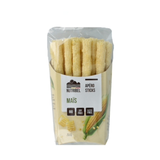 Nutribel Bâtonnets apéritifs maïs bio 50 grammes