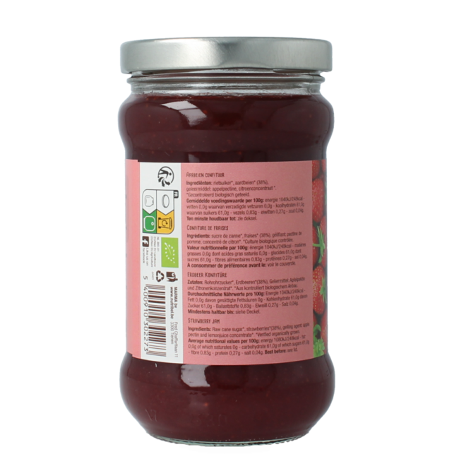 Confiture de fraises bio 340 grammes