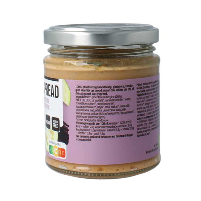 Aubergine spread gluten-free organic 180 Gram