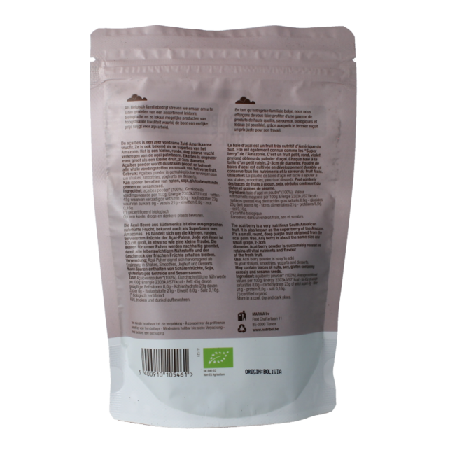 Acaibeeren-Pulver Roh Bio 100 Gramm