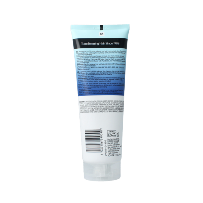 Volume lift lightweight shampoo 250 Millilitres