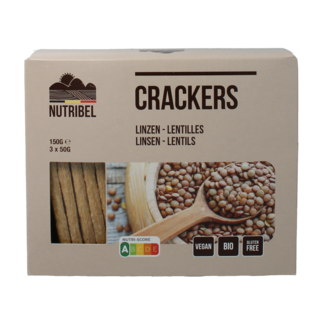 Nutribel Crackers de lentejas bio 150 gramos