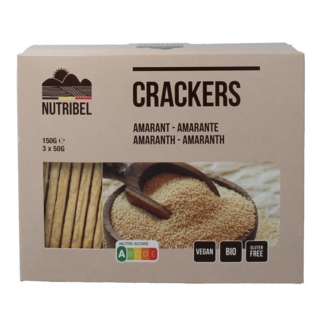 Nutribel Organic amaranth crackers 150 Gram