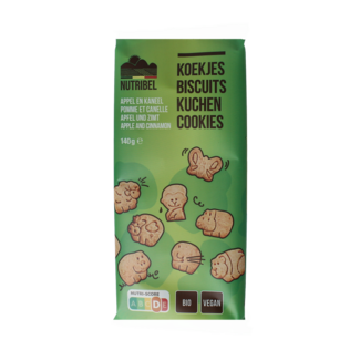 Nutribel Biscuits pour enfants pomme cannelle bio 140 grammes