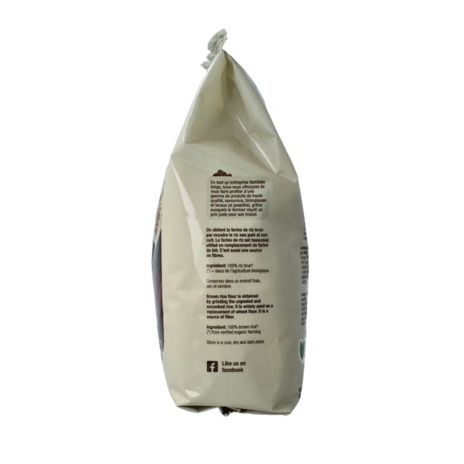 Bruine rijstmeel glutenvrij bio 500 Gram