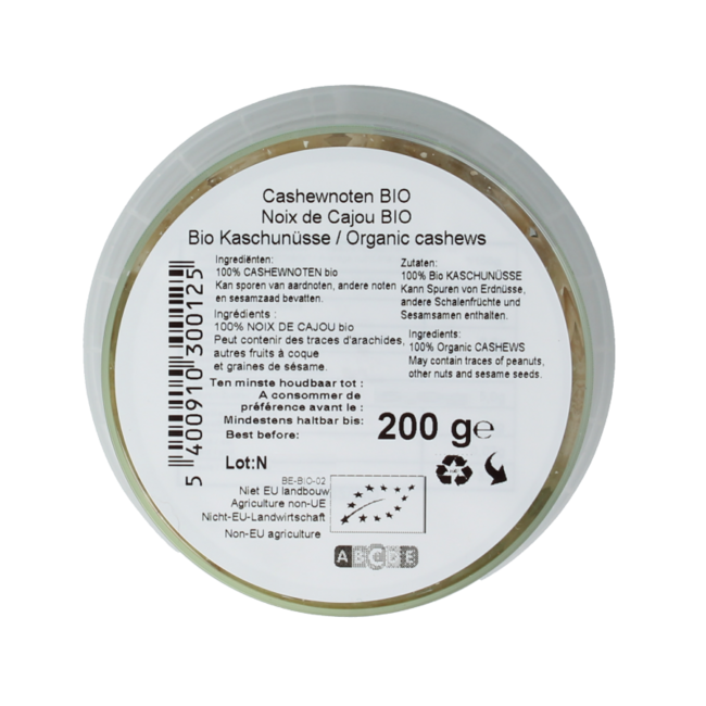 Organic cashews 200 Gram