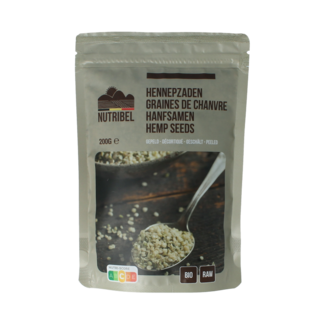 Nutribel Graines de chanvre décortiquées bio crues 200 grammes