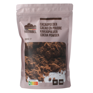 Nutribel Cacao powder raw organic 200 Grams