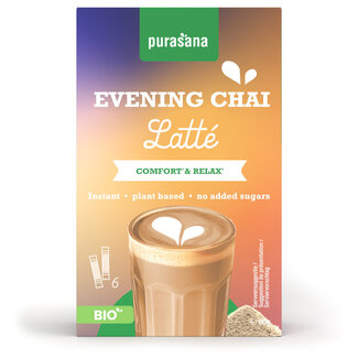 Purasana Instant evening chai latte 6x10g bio 60 Gram